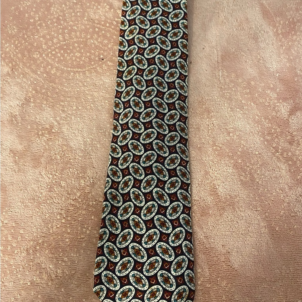 Nina Multicolor Geometric Pattern Tie - Picture 3 of 8